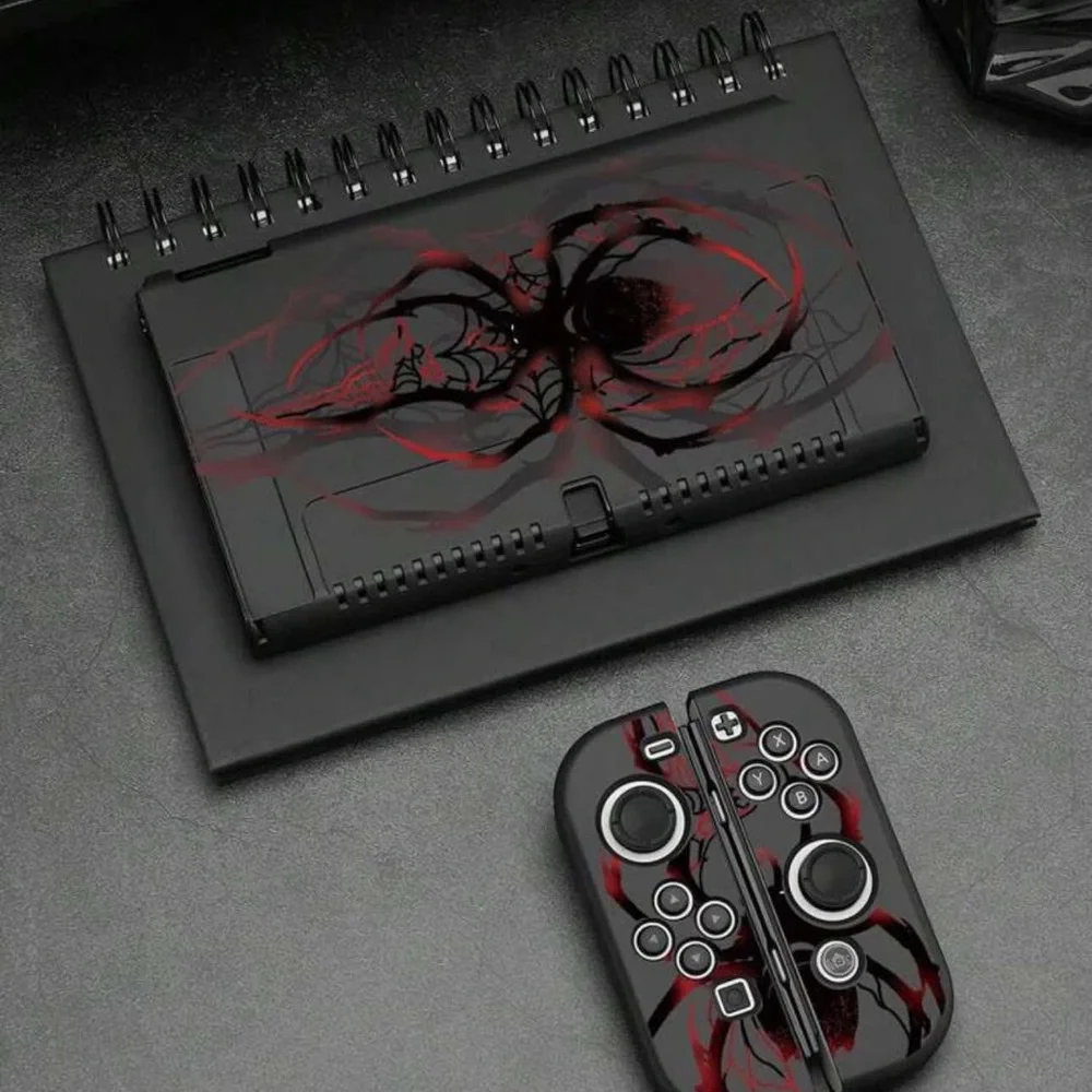 Sleek Black and Red Wireless Game Controller